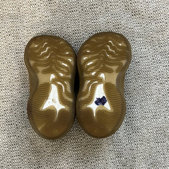 Adidas Yeezy Boost 380 Infant Toddler Slip-On Elastic Lace Knit Sneaker Blue Oat - Picture 8 of 8